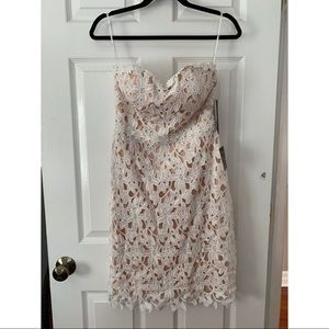 Lulus Key to my Heart White Strapless Dress